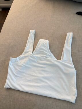 White Sleeveless Tank Top Body Suit